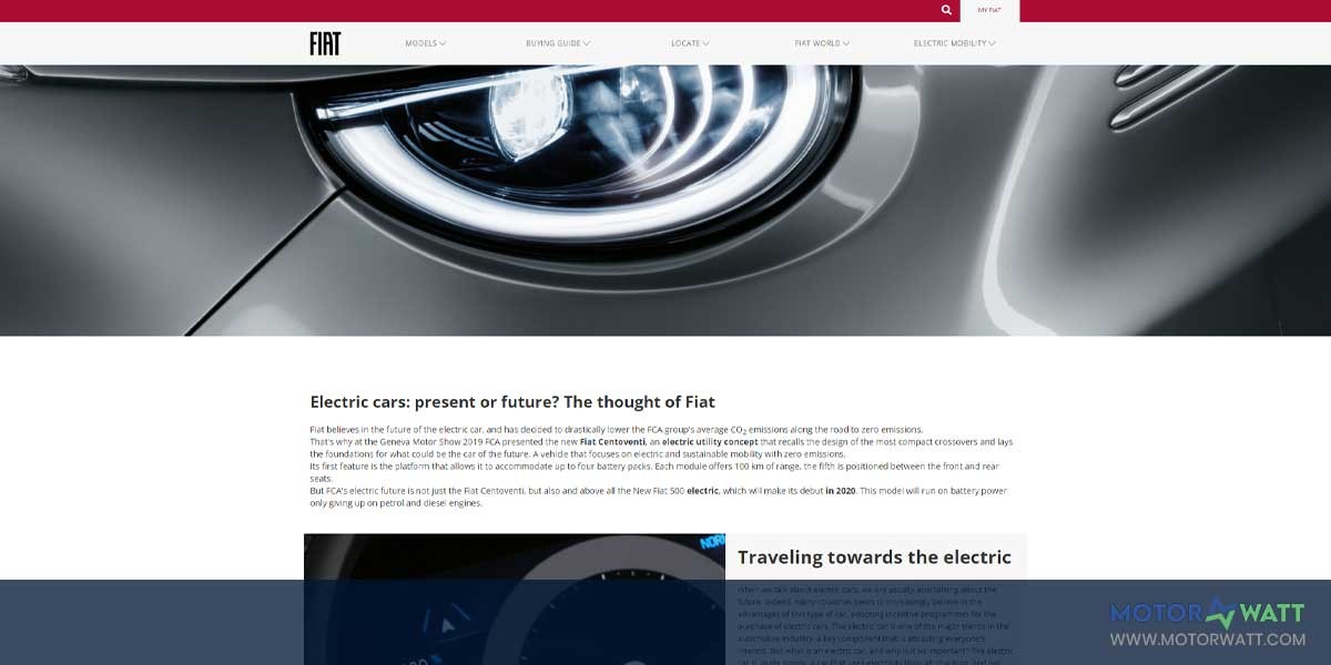 site EV MANUFACTURER SITE FIAT