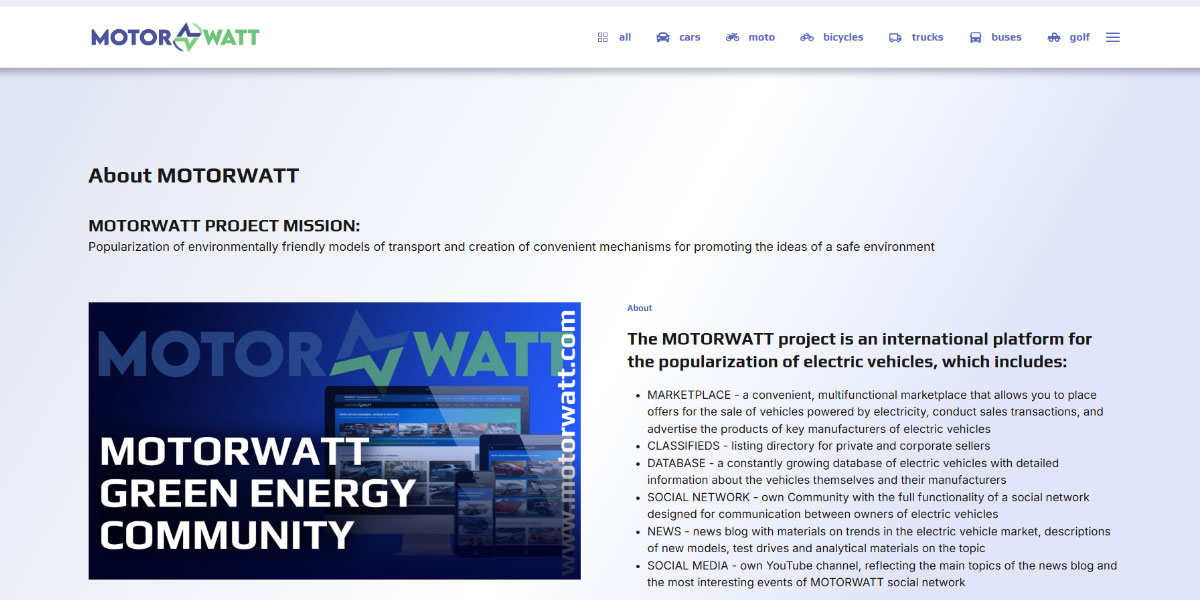 site MOTORWATT