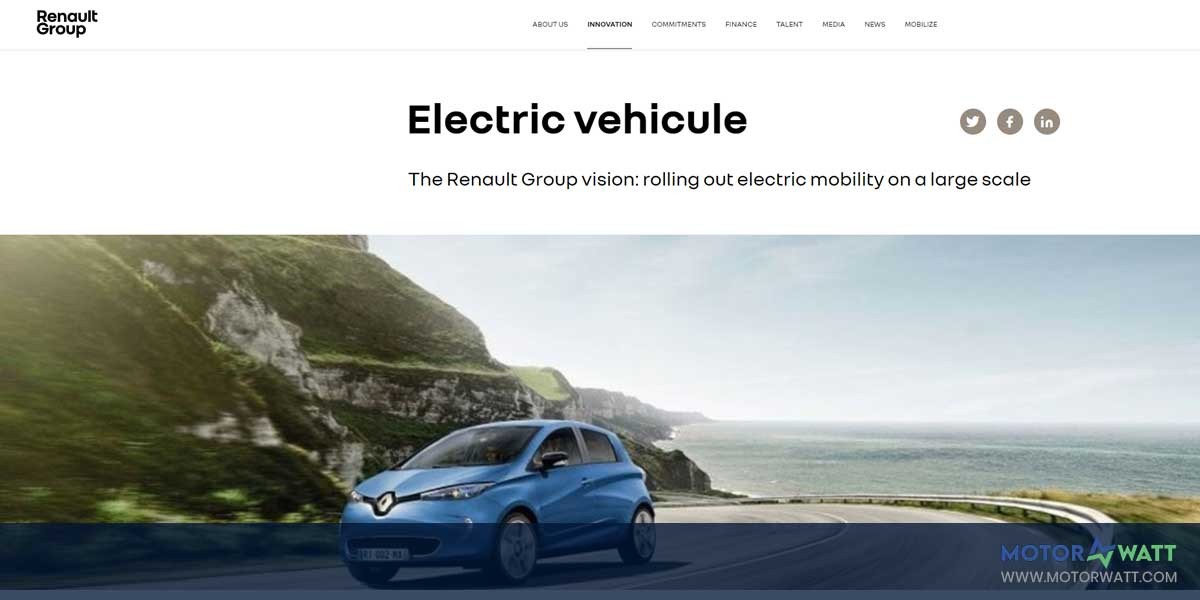 site EV MANUFACTURER SITE RENAULT