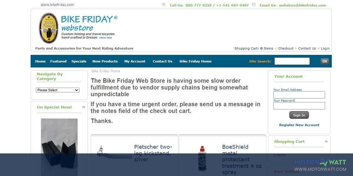 site EV MANUFACTURER SITE Bike Friday 1
