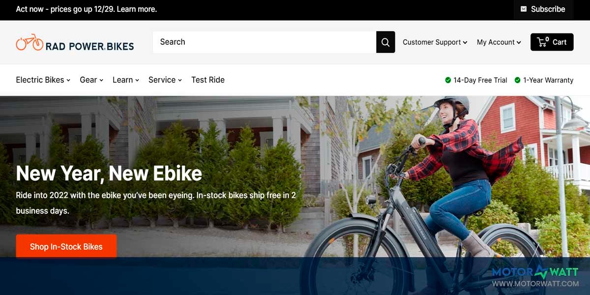 site EV MANUFACTURER SITE Rad Power Bikes