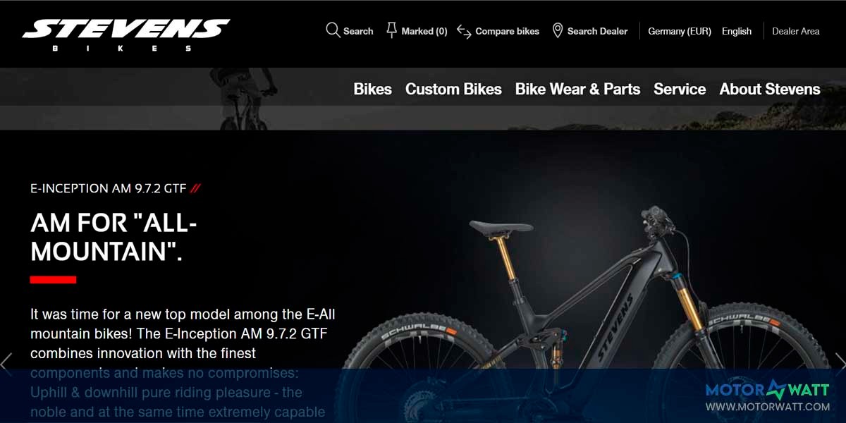 site EV MANUFACTURER SITE Stevens Bikes