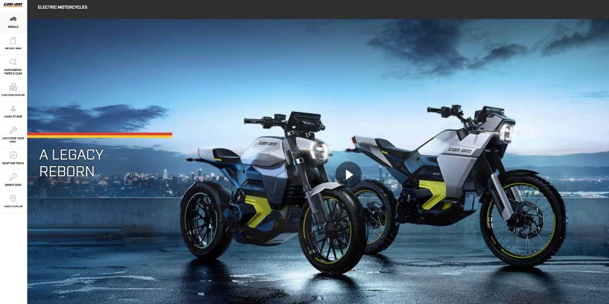 site EV MANUFACTURER SITE Can Am Motorcycles