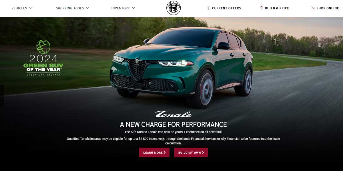 site Alfa Romeo
