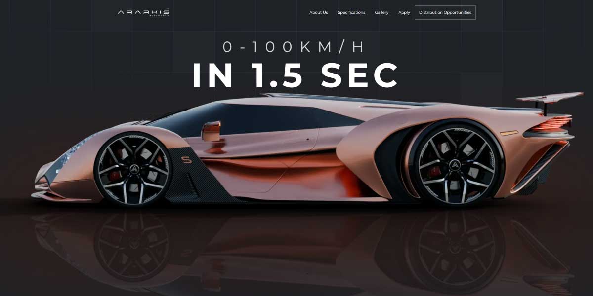 site Ararkis Automobili