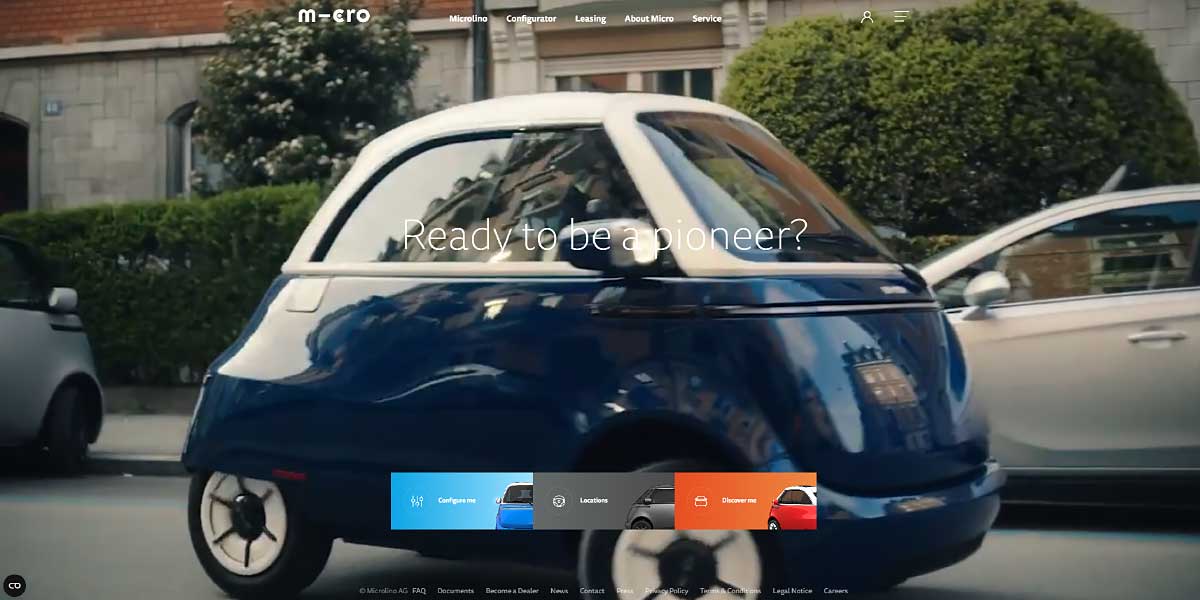 site Microlino website