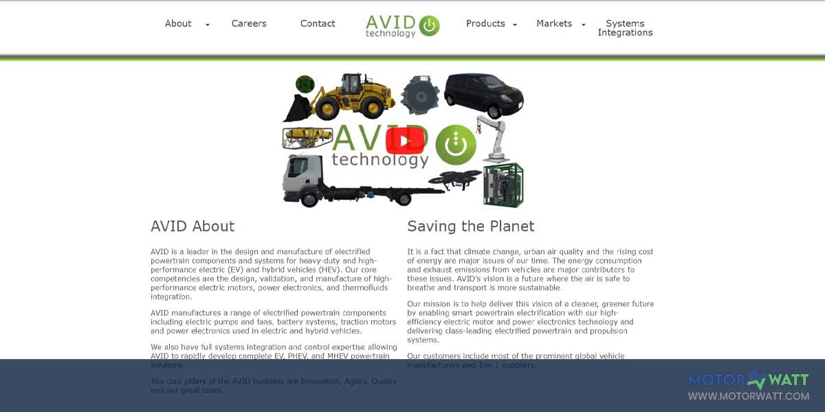 site EV MANUFACTURER SITE Avid