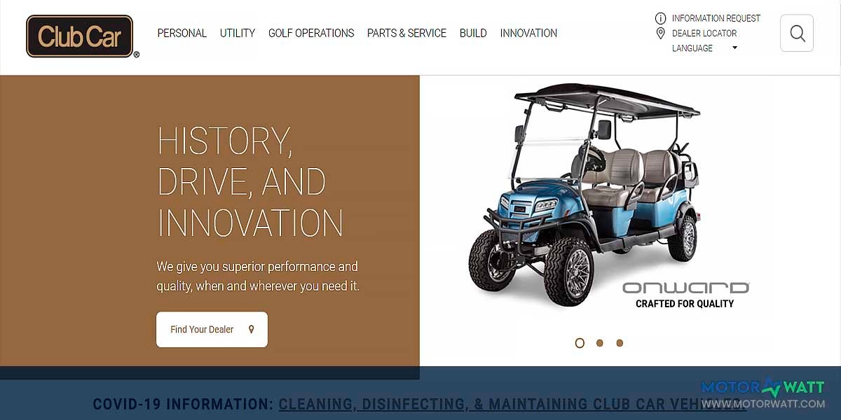 site EV MANUFACTURER SITE Club Car