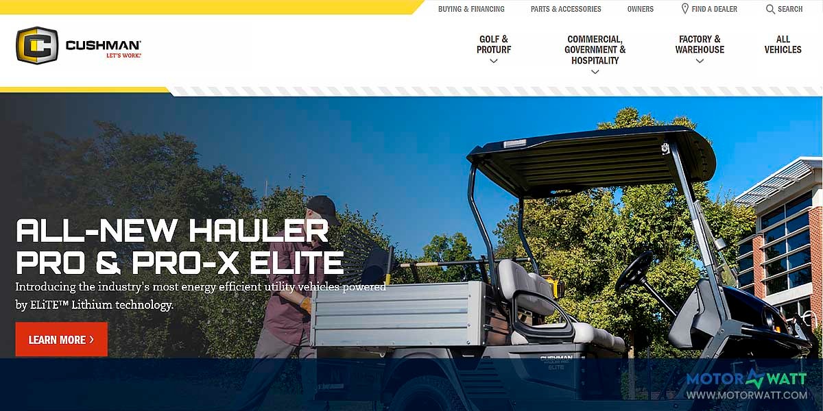 site EV MANUFACTURER SITE Cushman