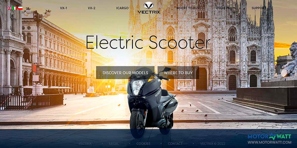 site EV MANUFACTURER SITE Vectrix