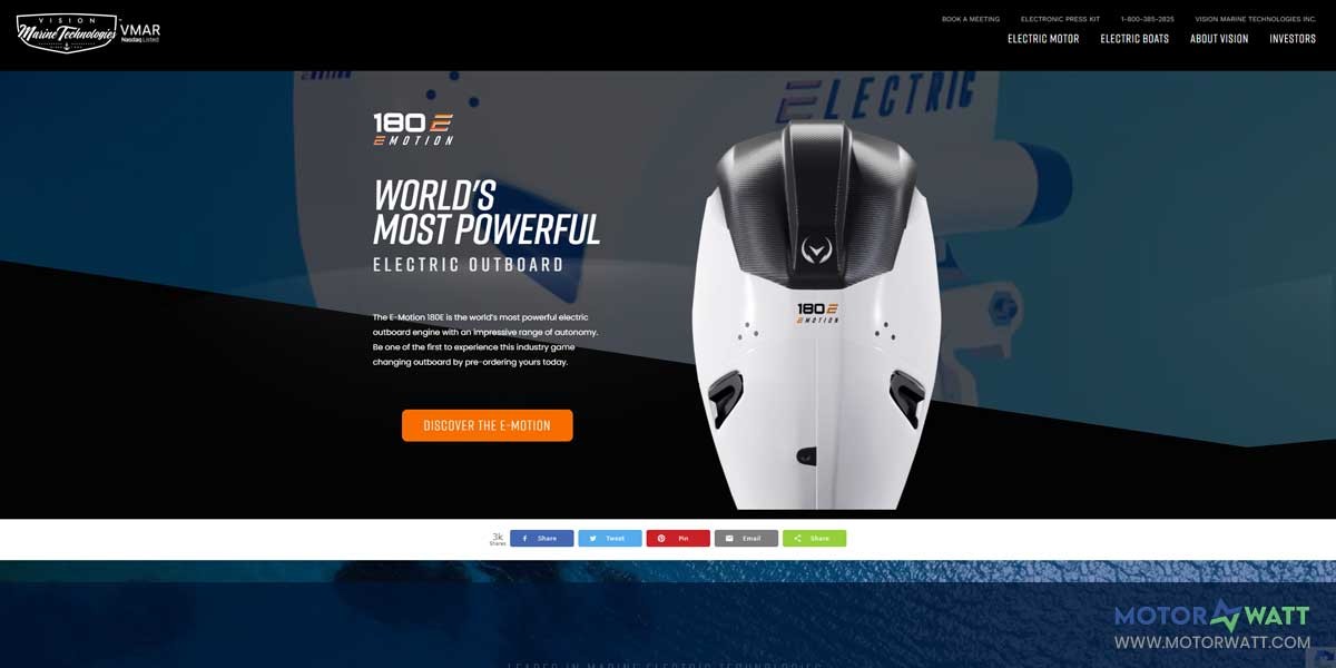 site EV MANUFACTURER SITE Vision Marine