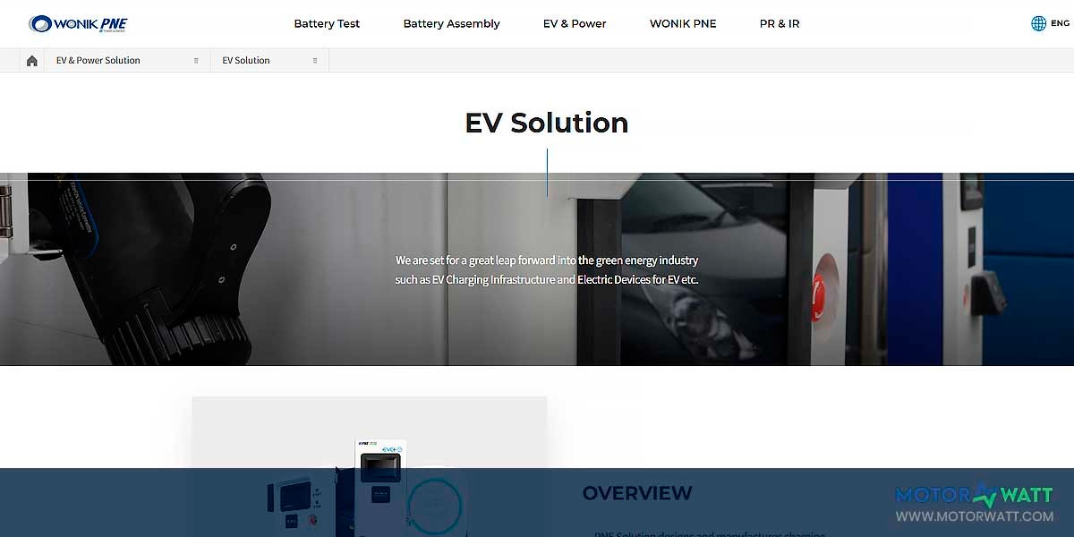 site EV MANUFACTURER SITEPne Solution