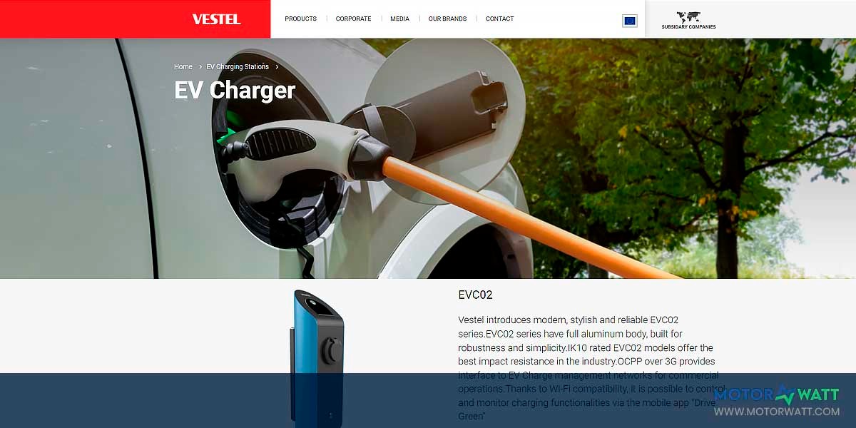 site EV MANUFACTURER SITE Vestel