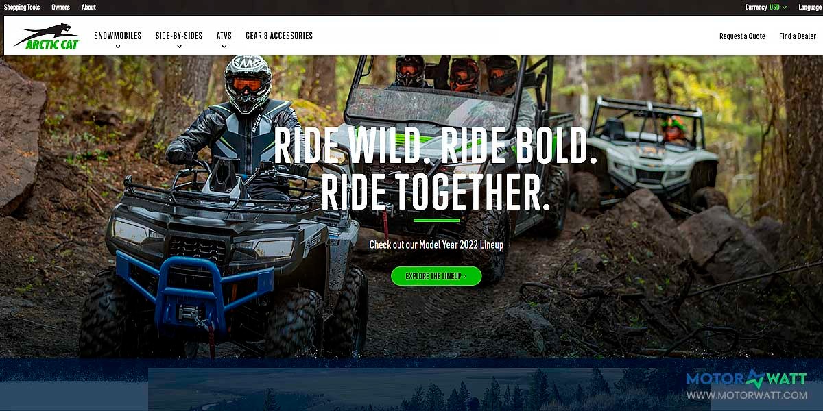 site EV MANUFACTURER SITE Arctic Cat