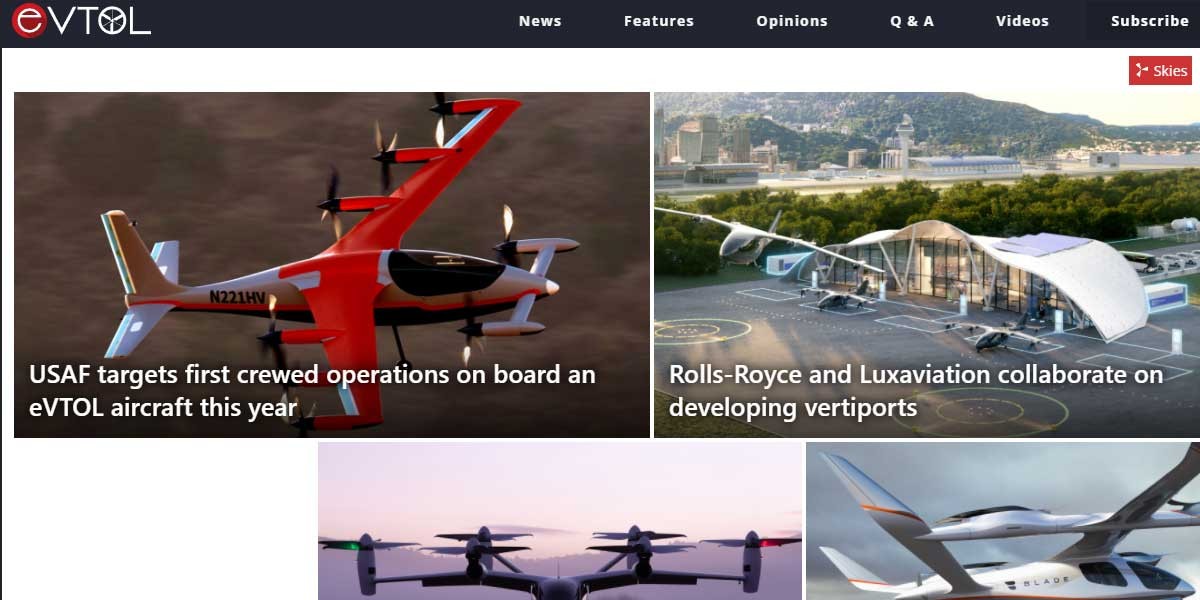 site EV MANUFACTURER SITE eVTOL