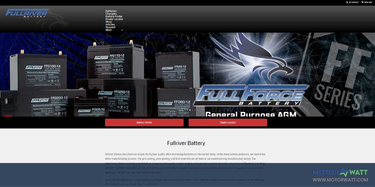 site EV MANUFACTURER SITE Fullriver Battery