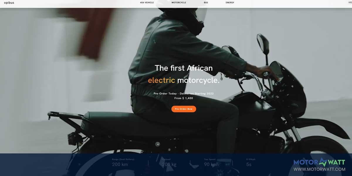 site EV MANUFACTURER SITE Opibus Moto
