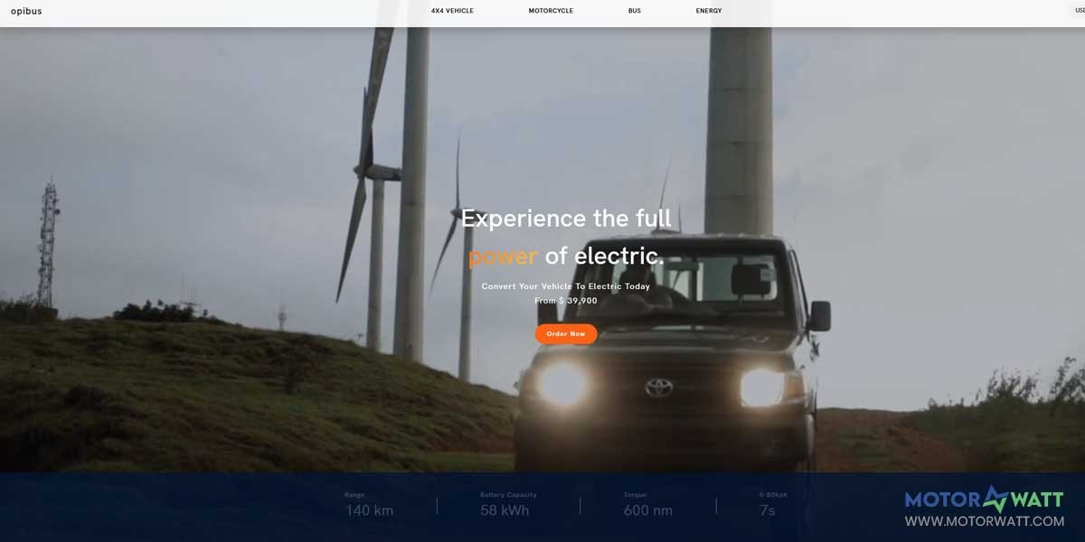 site EV MANUFACTURER SITE Opibus Off Road