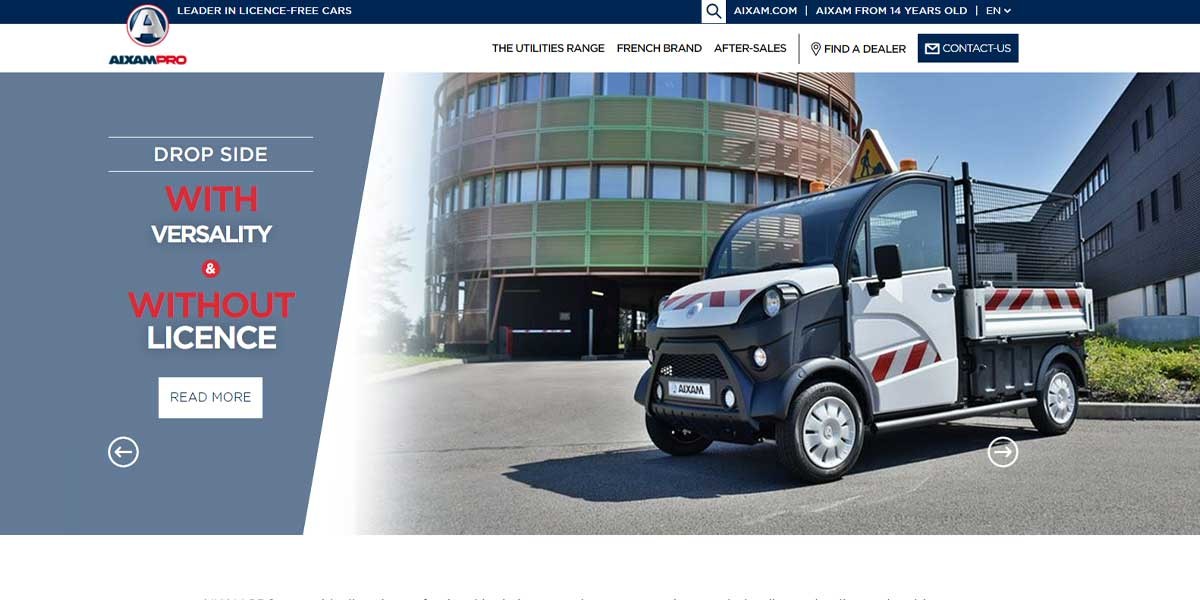 site EV MANUFACTURER SITE Aixam Pro