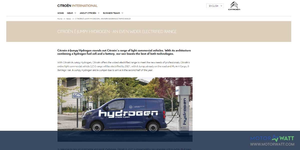 site EV MANUFACTURER SITE Citroen Cargo