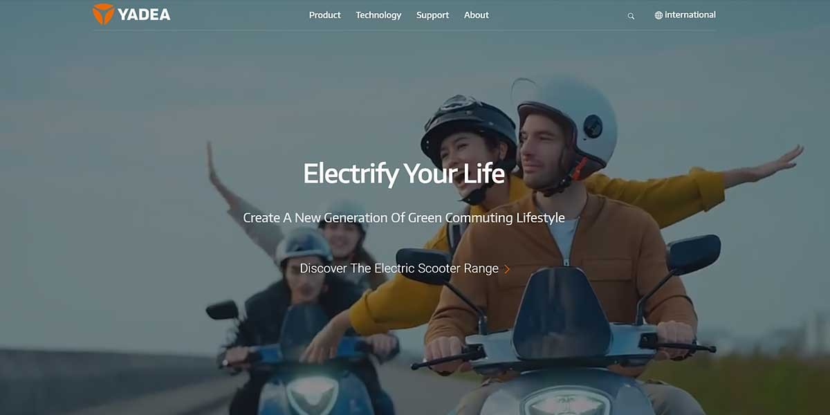 site EV MANUFACTURER SITE Yadea