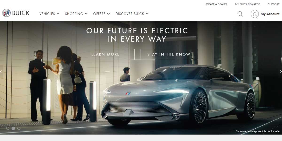 site EV MANUFACTURER SITE Buick