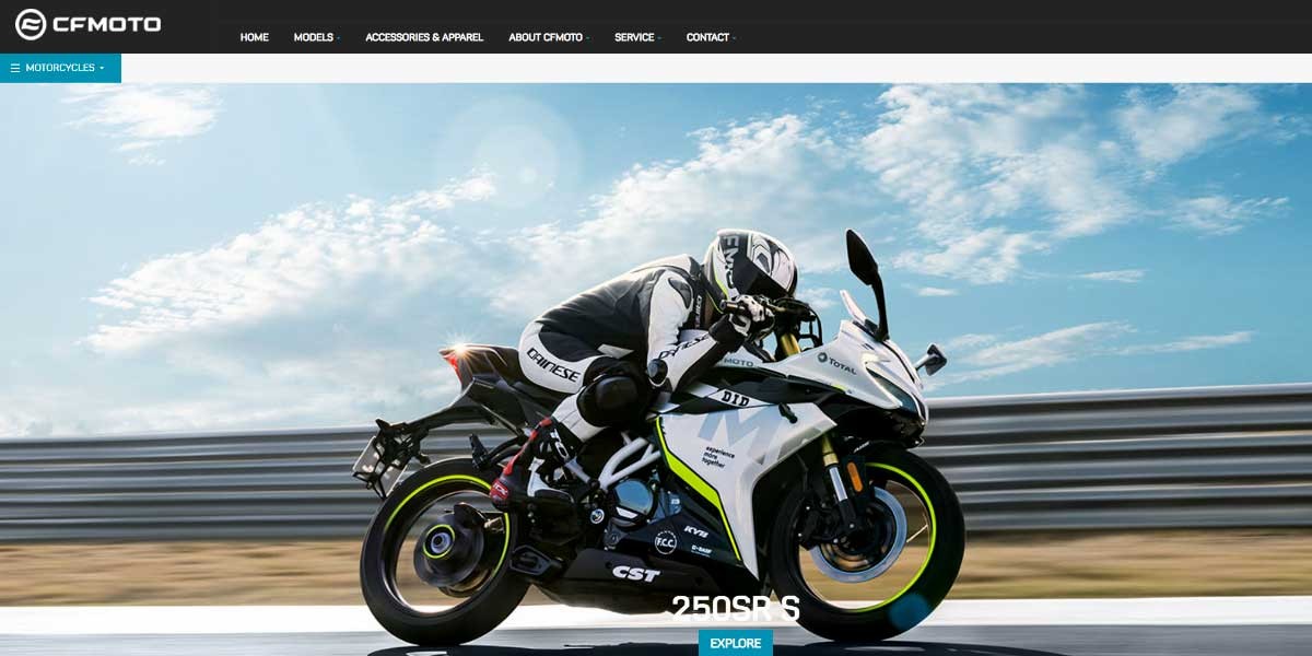 site EV MANUFACTURER SITE CFMoto