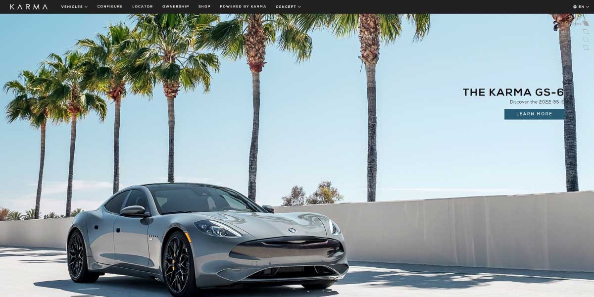 site EV MANUFACTURER SITE Karma