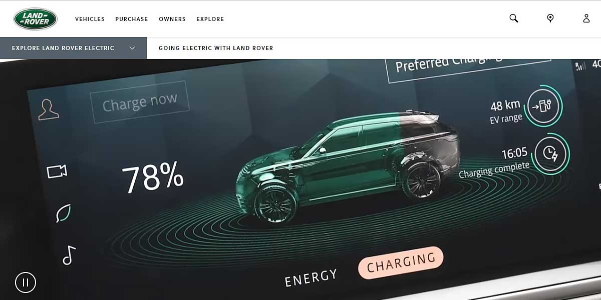 site EV MANUFACTURER SITE Land Rover