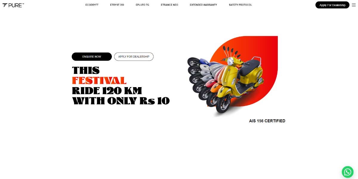 site EV MANUFACTURER SITE PURE EV